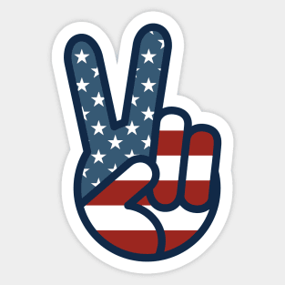 Patriotic Peace Sign Sticker